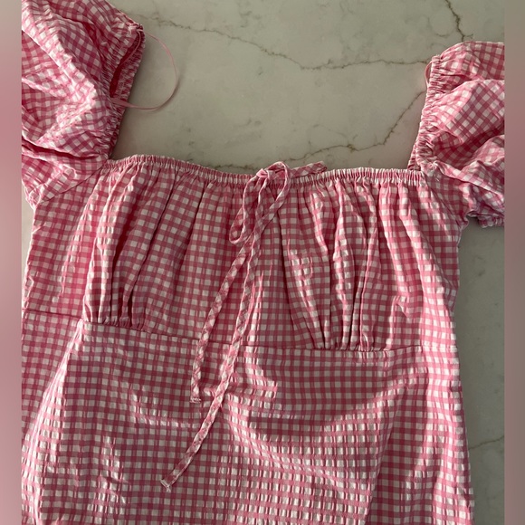 Zara Pink Gingham Dress - Picture 4 of 9